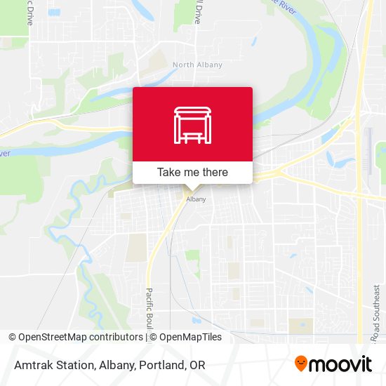 Amtrak Station, Albany map