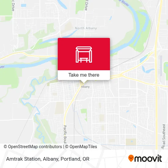 Amtrak Station, Albany map