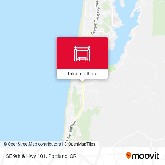 SE 9th & Hwy 101 map