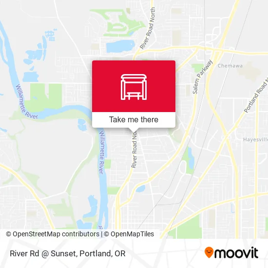 River Rd @ Sunset map