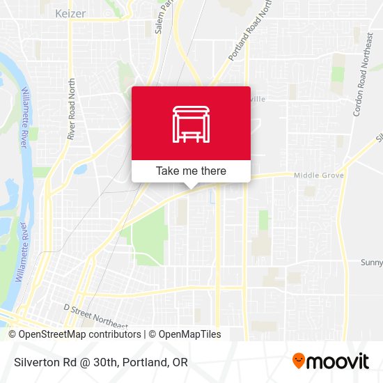 Silverton Rd @ 30th map