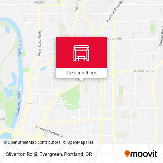 Silverton Rd @ Evergreen map