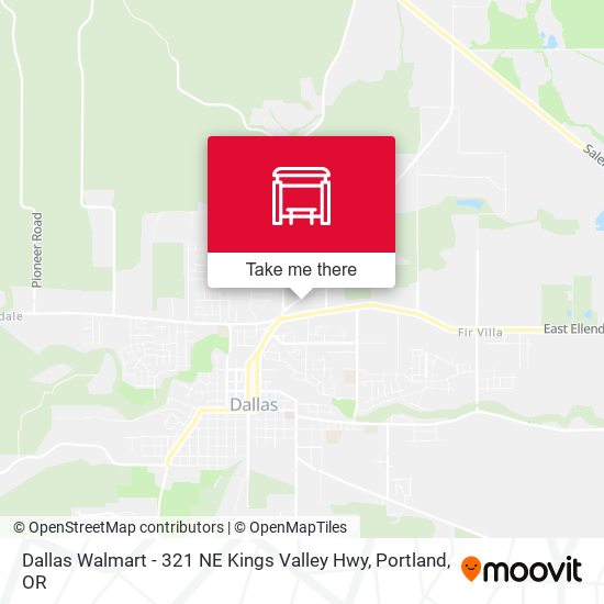 Mapa de Dallas Walmart - 321 NE Kings Valley Hwy