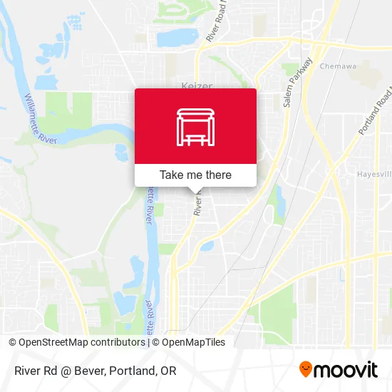 River Rd @ Bever map