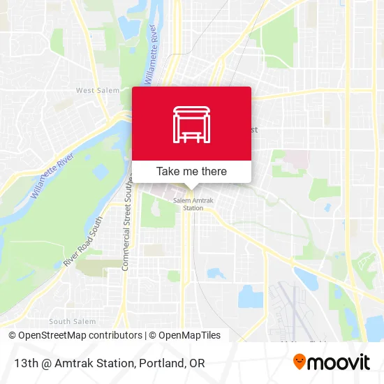 13th @ Amtrak Station map