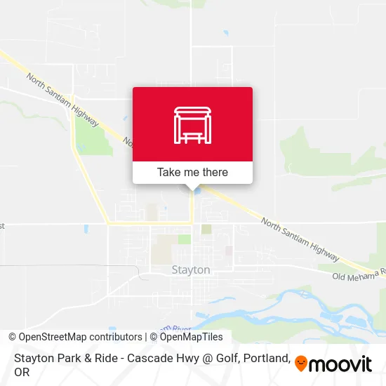 Stayton Park & Ride - Cascade Hwy @ Golf map