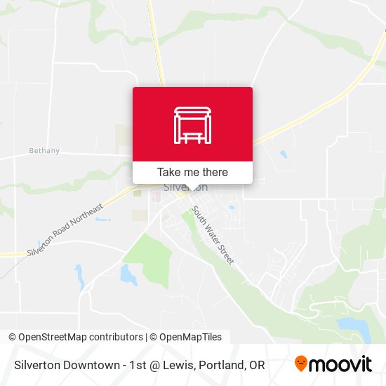 Silverton Downtown - 1st @ Lewis map