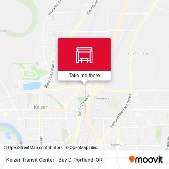 Keizer Transit Center - Bay D map