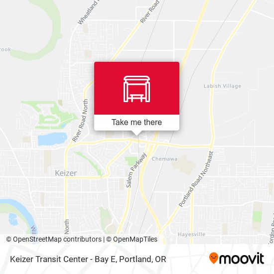 Keizer Transit Center - Bay E map