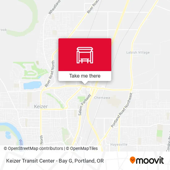 Keizer Transit Center - Bay G map