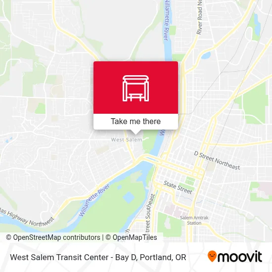 West Salem Transit Center - Bay D map