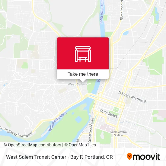West Salem Transit Center - Bay F map
