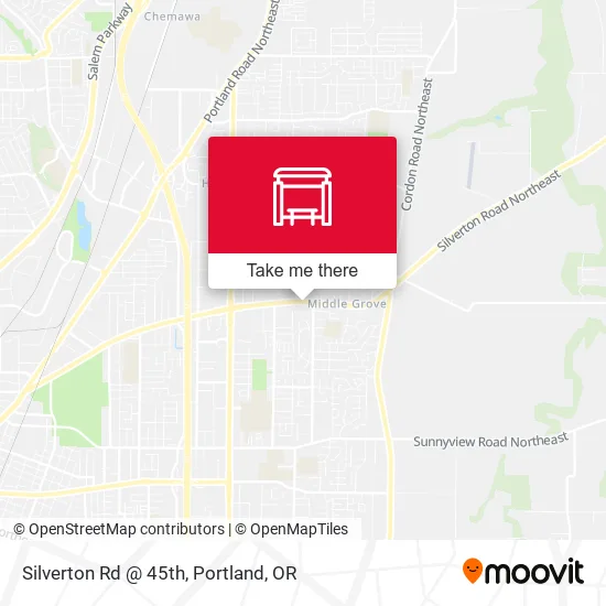 Silverton Rd @ 45th map