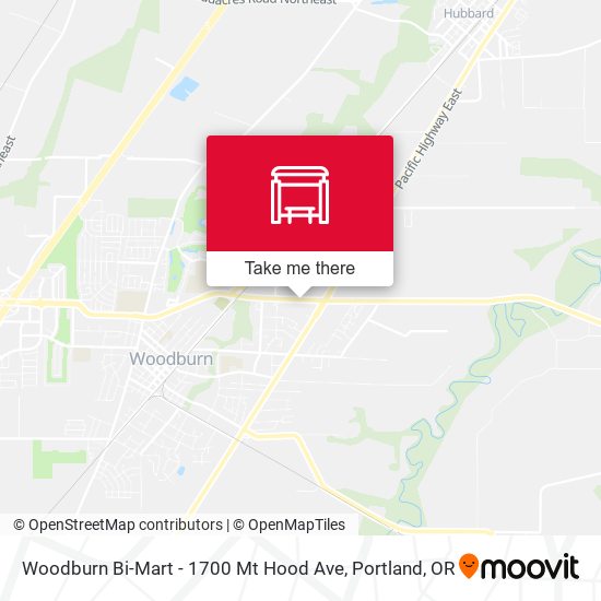 Woodburn Bi-Mart - 1700 Mt Hood Ave map