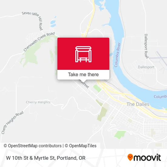 W 10th St & Myrtle St map