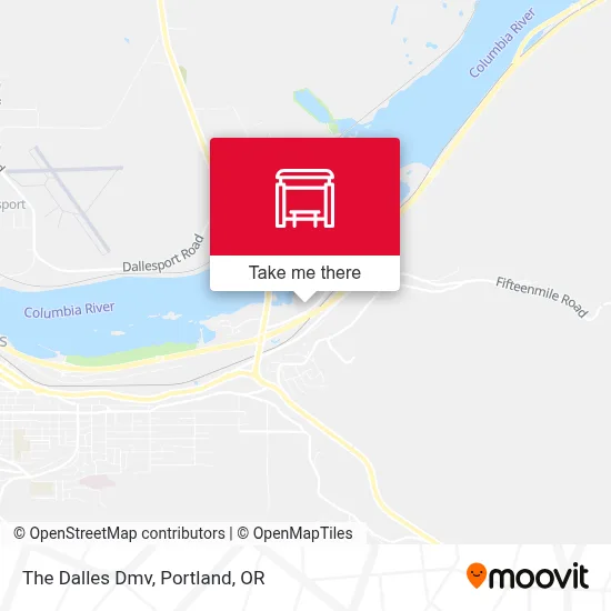 The Dalles Dmv map