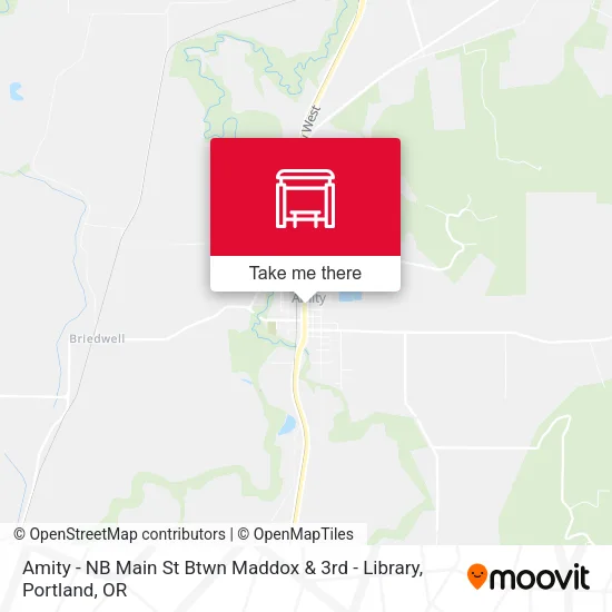 Amity - NB Main St Btwn Maddox & 3rd - Library map