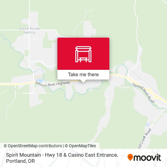 Mapa de Spirit Mountain - Hwy 18 & Casino East Entrance