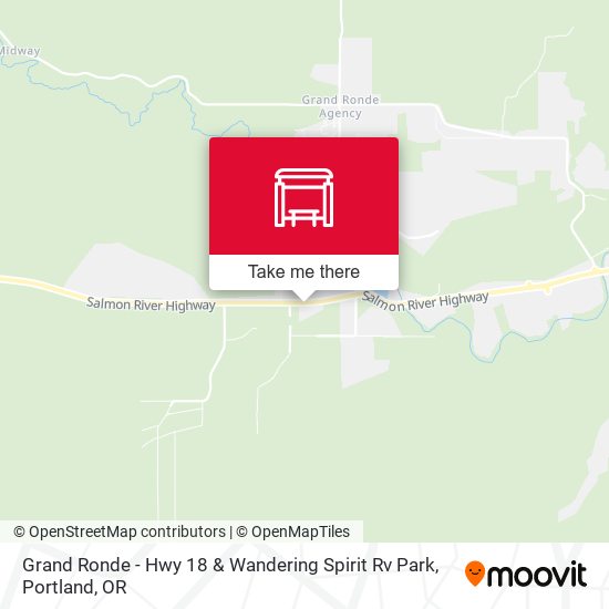Grand Ronde - Hwy 18 & Wandering Spirit Rv Park map