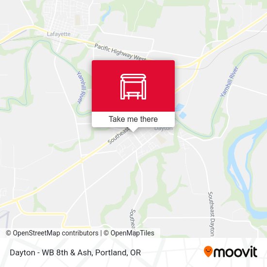 Dayton - WB 8th & Ash map