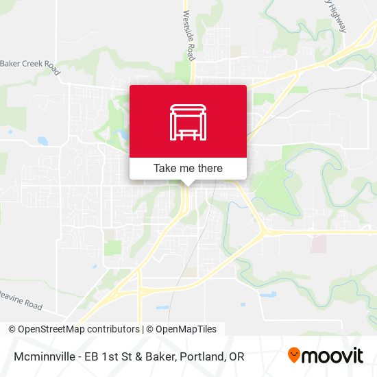 Mapa de Mcminnville - EB 1st St & Baker