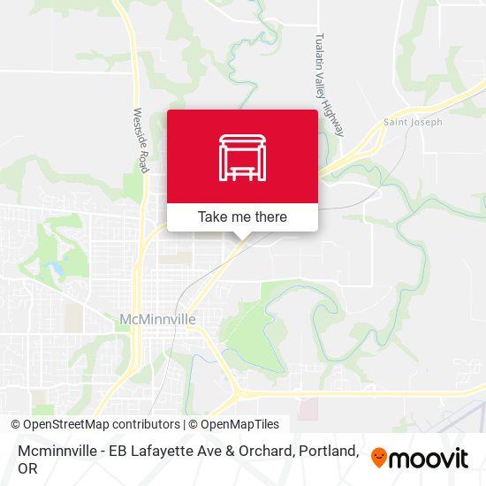Mapa de Mcminnville - EB Lafayette Ave & Orchard