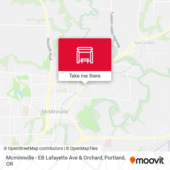 Mcminnville - EB Lafayette Ave & Orchard map
