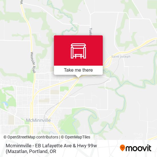 Mapa de Mcminnville - EB Lafayette Ave & Hwy 99w