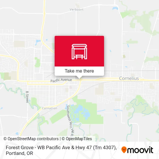 Mapa de Forest Grove - WB Pacific Ave & Hwy 47 (Tm 4307)