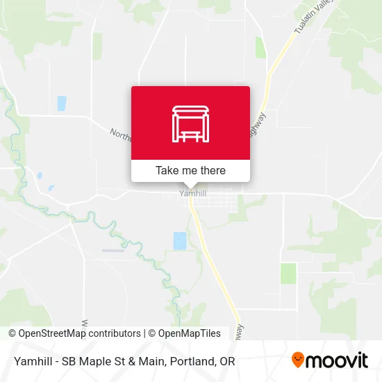 Yamhill - SB Maple St & Main map