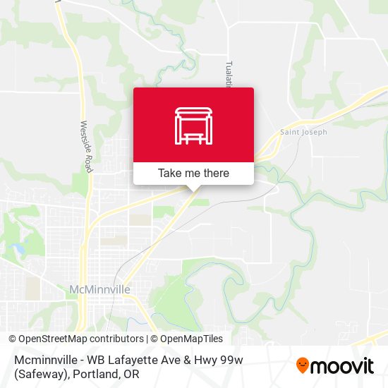 Mapa de Mcminnville - WB Lafayette Ave & Hwy 99w (Safeway)