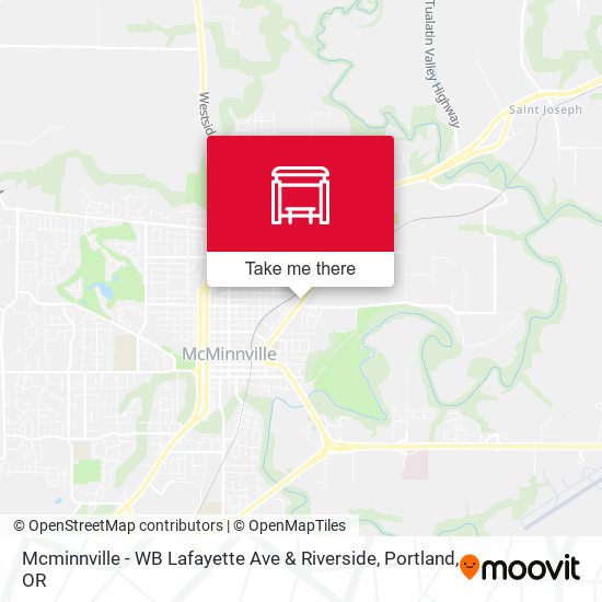 Mcminnville - WB Lafayette Ave & Riverside map