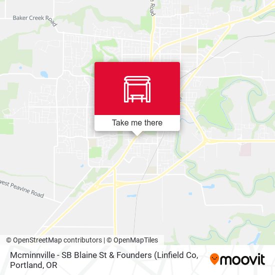 Mcminnville - SB Blaine St & Founders map