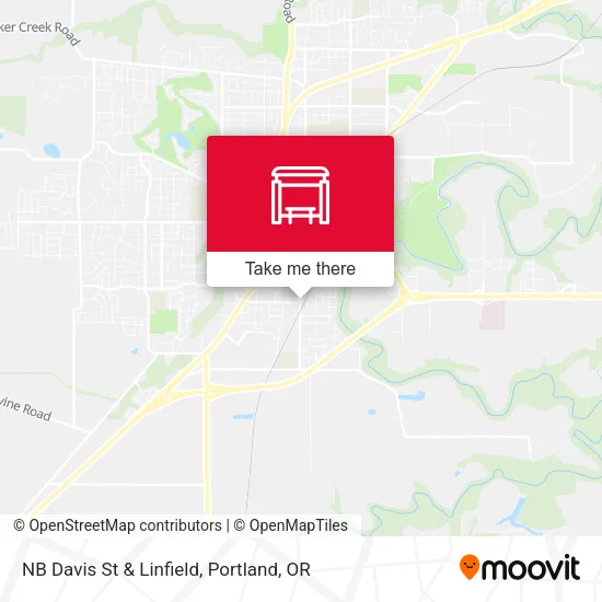 NB Davis St & Linfield map