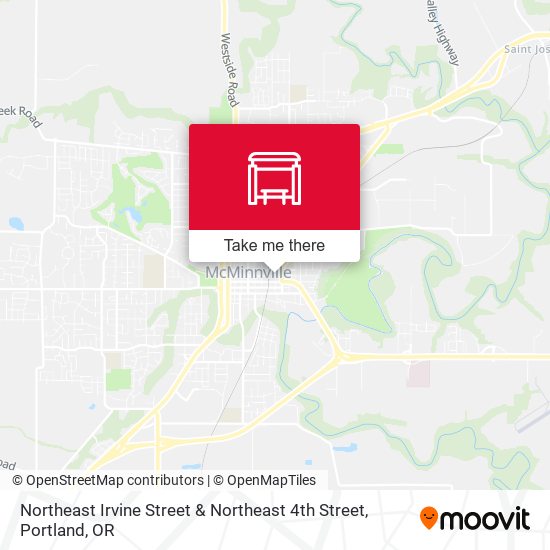 Northeast Irvine Street & Northeast 4th Street map