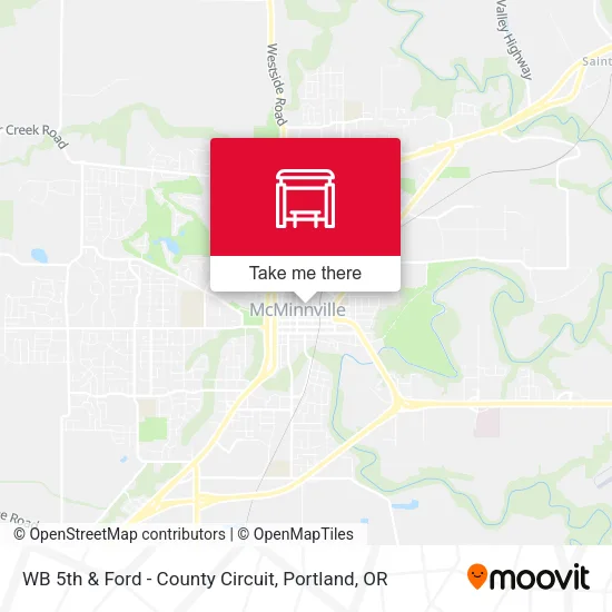 Mapa de WB 5th & Ford - County Circuit