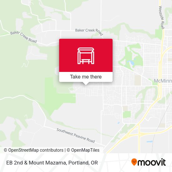 EB 2nd & Mount Mazama map