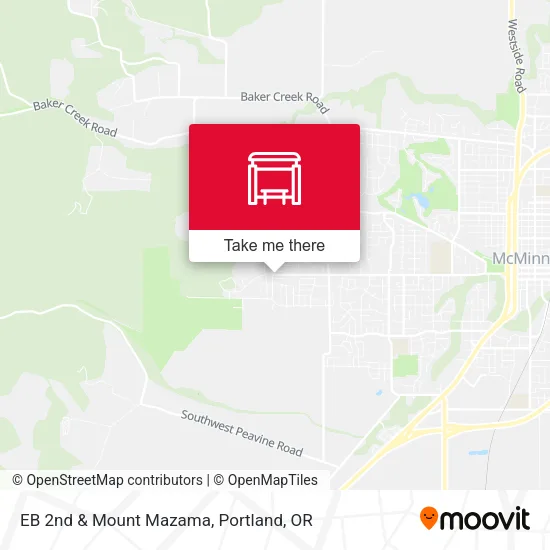 EB 2nd & Mount Mazama map
