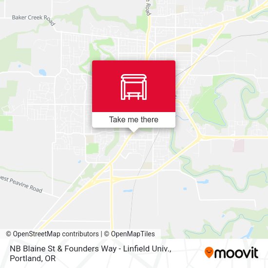 Mapa de NB Blaine St & Founders Way - Linfield Univ.
