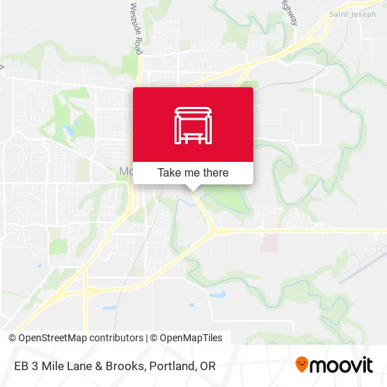 EB 3 Mile Lane & Brooks map