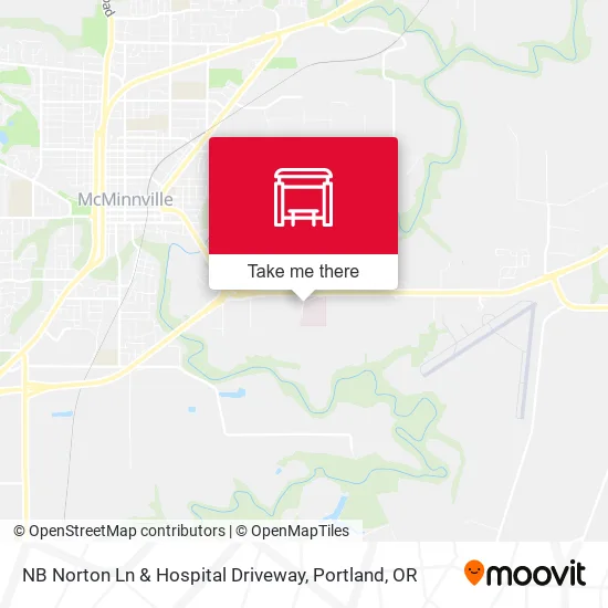 NB Norton Ln & Hospital Driveway map