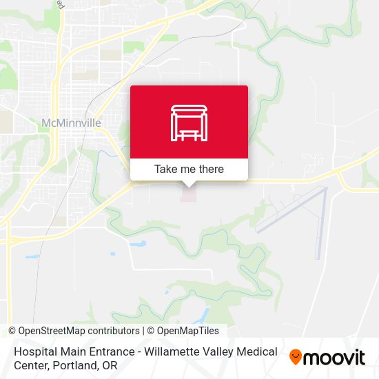 Hospital Main Entrance - Willamette Valley Medical Center map