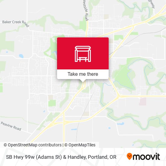 SB Hwy 99w (Adams St) & Handley map