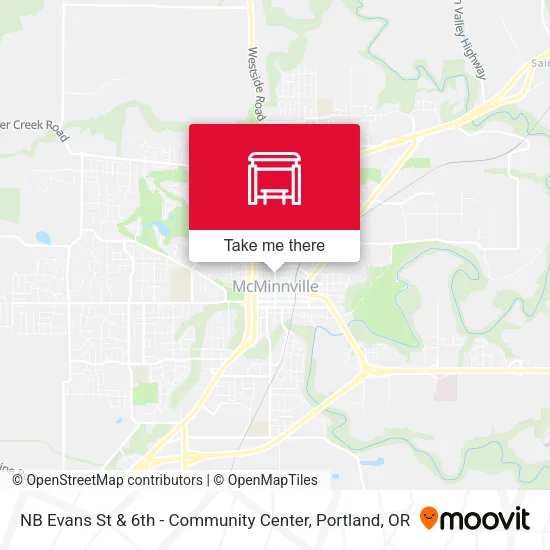 NB Evans St & 6th - Community Center map