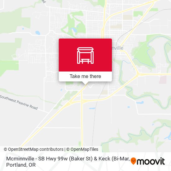Mcminnville - SB Hwy 99w (Baker St) & Keck (Bi-Mar map