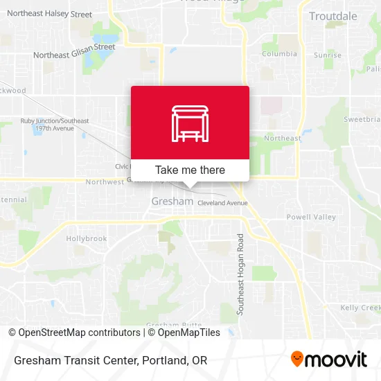 Mapa de Gresham Transit Center