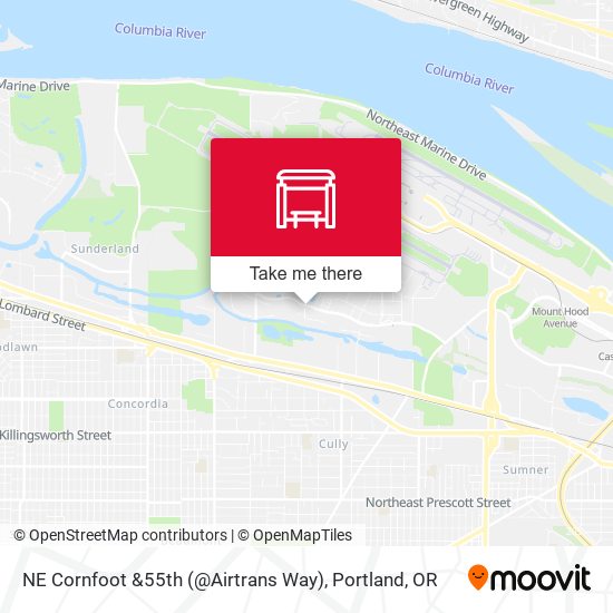 NE Cornfoot &55th (@Airtrans Way) map