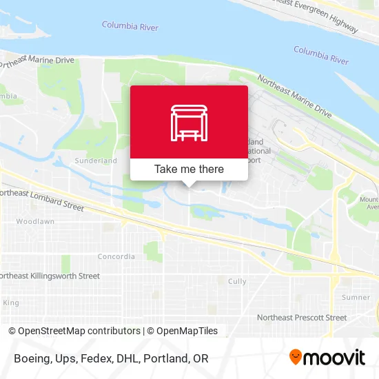 Boeing, Ups, Fedex, DHL map