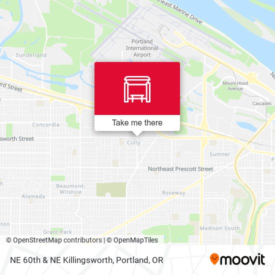 NE 60th & NE Killingsworth map