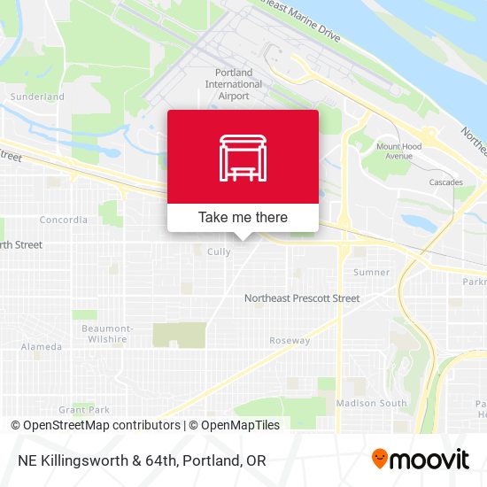 NE Killingsworth & 64th map